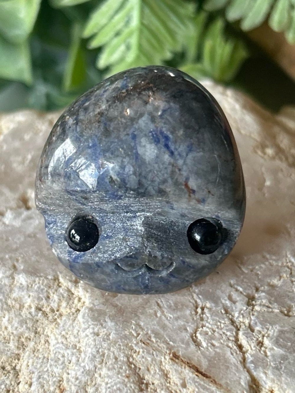 ๐ Blue Sodalite Kawaii Stone Crystal Buddy